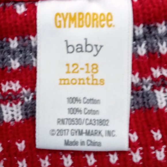 Gymboree Colourful Fair Isle Knit Cardigan Sweater With Hood 12-18M - Picture 3 of 4